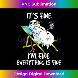 It's Fine I'm Fine Everything Is Fine Christmas In July Tank - Eco-Friendly Sublimation PNG Download - Spark Your Artistic Genius