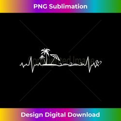 Beach Heartbeat Vacay Casual Summer Vacation Women - Sleek Sublimation PNG Download - Access the Spectrum of Sublimation Artistry