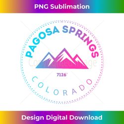 Pagosa Springs Colorado Mountain Town - Retro CO Skiing Long Sl - Sophisticated PNG Sublimation File - Lively and Captivating Visuals