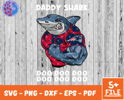 New England Patriots Daddy Shark Nfl Svg , Daddy Shark   NfL Svg, Team Nfl Svg 22