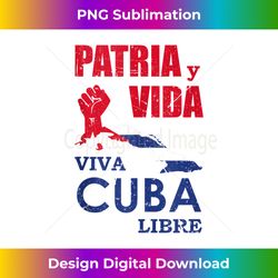 Patria y Vida Cuba Patriotic Slogan Design Tank - Minimalist Sublimation Digital File - Rapidly Innovate Your Artistic Vision
