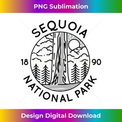 Sequoia National Park Cool Black Line Art Outdoor Graphic Long Slee - Edgy Sublimation Digital File - Channel Your Creative Rebel