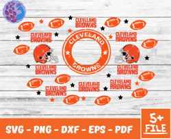 Cleveland Browns Full Wrap Template Svg, Cup Wrap Coffee 09