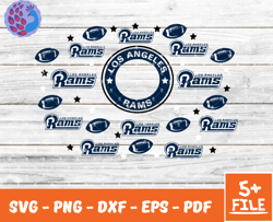 Los Angeles Rams Full Wrap Template Svg, Cup Wrap Coffee 19