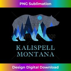 Vintage Kalispell Montana Grizzly Bear Long Sl - Eco-Friendly Sublimation PNG Download - Infuse Everyday with a Celebratory Spirit