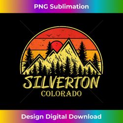 Vintage Silverton Colorado CO Mountains Hike Hiking Souven - Futuristic PNG Sublimation File - Enhance Your Art with a Dash of Spice