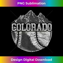 Colorado Baseball Fan Tee Vintage Rocky Mount - Artisanal Sublimation PNG File - Striking & Memorable Impressions