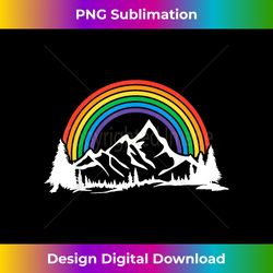 Gay Pride Hiking Camping Backpacking Outdoor Retro - Innovative PNG Sublimation Design - Access the Spectrum of Sublimation Artistry