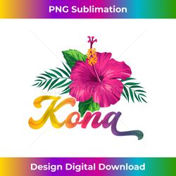 Hawaii Hibiscus Flowers Kona Tee Aloha State Tropic Islands Tank - Artisanal Sublimation PNG File - Rapidly Innovate Your Artistic Vision