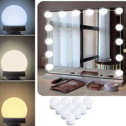 Vanity Light LED Bulbs for Makeup Mirror Stand 10 Bulbs with 3 Light Modes