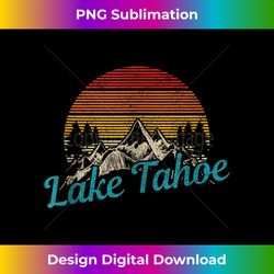Lake Tahoe Vintage Mountains California Gift Tank - Crafted Sublimation Digital Download - Pioneer New Aesthetic Frontiers