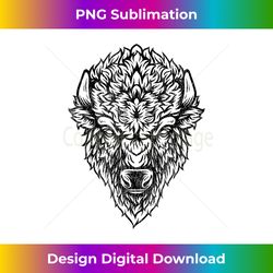 Bison Graphic Illustration American Buffalo Tank - Chic Sublimation Digital Download - Customize with Flair
