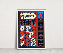 Red Hot Chili Peppers Poster, Unlimited Love USA Tour Poster, Red Hot Chili Peppers 2023 Tour Poster, Music Poster, 2023