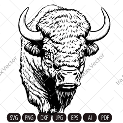 Buffalo Head , Bison svg, Buffalo Svg ,Buffalo face svg, Buffalo Cut Files , Buffalo logo, Buffalo Laser Engraving Files