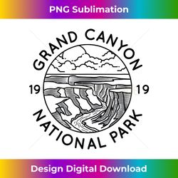 Grand Canyon National Park Cool Black Line Art Out - Bohemian Sublimation Digital Download - Striking & Memorable Impressions