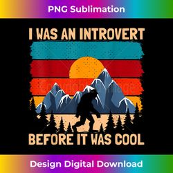 Funny Bigfoot Sasquatch Vintage Retro Sunset Introvert - Bespoke Sublimation Digital File - Rapidly Innovate Your Artistic Vision