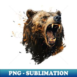 Bears Bravado The Fearless Fang Display - PNG Transparent Sublimation Design - Bring Your Designs to Life