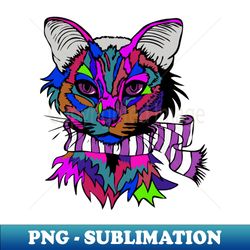 Colorful cat - Vintage Sublimation PNG Download - Boost Your Success with this Inspirational PNG Download