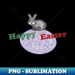 Bunny on giant dotty easter egg happy easter green red - Professional Sublimation Digital Download - Fashionable and Fearless