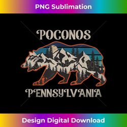 Bear Mountains Poconos Pennsylvania PA Vintage 80s Graph - Artisanal Sublimation PNG File - Enhance Your Art with a Dash of Spice