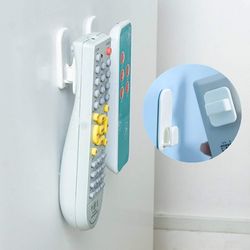 Remote Control Holder Hook,2 Pair Wall Mount Storage Sticky White Plastic Hook with Strong Self Adhesive
