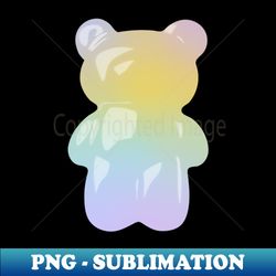 pastel rainbow gummy bear candy - png transparent sublimation file - enhance your apparel with stunning detail