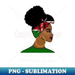 Proud Kenyan Woman Kenya Flag Afro African - Instant PNG Sublimation Download - Unlock Vibrant Sublimation Designs