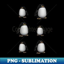 Cute 3D graphic penguins - Instant PNG Sublimation Download - Fashionable and Fearless