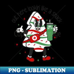 Christmas Tree Cake Out here lookin like a snack Nurse RN - PNG Transparent Digital Download File for Sublimation - Perfect for Personalization