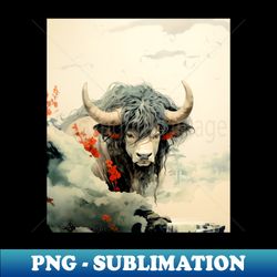 Chinese Mythology The White Bull of Kunlun - PNG Transparent Sublimation File - Defying the Norms