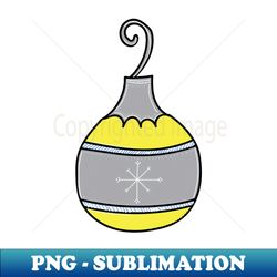 whimsical holiday ball ornament illustration - unique sublimation png download - instantly transform your sublimation projects