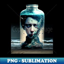 Boy in a Jar with a Pickled Face No 1 on a Dark Background - Stylish Sublimation Digital Download - Perfect for Sublimation Mastery
