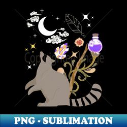 Mystical Witchy Folklore Raccoon - Digital Sublimation Download File - Fashionable and Fearless