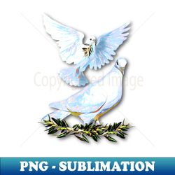 White Doves of Love Hope and Peace - Digital Sublimation Download File - Vibrant and Eye-Catching Typography