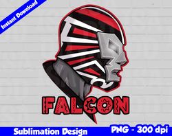 Falcons Png, Football mascot, falcons t-shirt design PNG for sublimation, mexican wrestler style