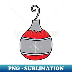 whimsical holiday ball ornament illustration - stylish sublimation digital download - instantly transform your sublimation projects