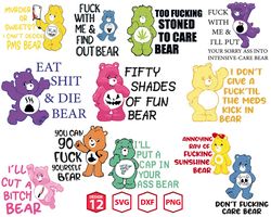 evil care bears svg, funny quotes svg, sarcastic svg, sassy svg, care bears quotes svg