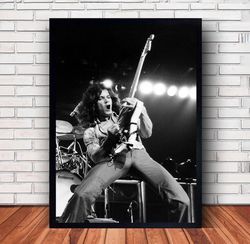 Eddie Van Halen Music Poster Canvas Wall Art Family Decor, Home Decor,Frame Option