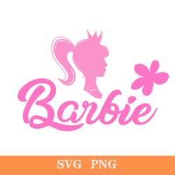 Barbie Logo Svg, Flower Svg, Barbie Princess Svg, Princess Svg, Barbie Girl Svg, Barbie Svg, Girl Svg, Cartoon Svg