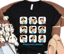 Disney Pinocchio Moods Cute Face Box Up, Disney Family Matching Shirt, Walt Disney World, Disneyland Trip Outfits