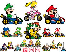 Mario Kart Svg, Super Mario SVG, Mario Bros Svg, Super Mario Kart Svg, Super Mario Bros SVG