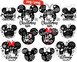 Disney Best Christmas Ever Svg Bundle, Disney Xmas Svg, Disney Holiday Season Svg, Disney Christmas Snow Svg