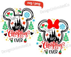 Disney Best Christmas Ever Svg Png, Mickey Christmas Family Vacation Svg, Mickey Xmas Svg, Disney Christmas Svg