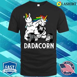 Dadacorn Shirt Muscle Unicorn Dad Baby Fathers Day T-shirt - Olashirt