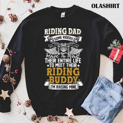 riding dad shirt, father son biker matching gift shirt - olashirt
