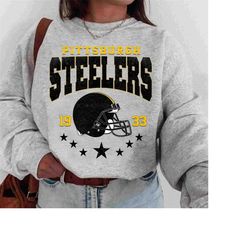 Vintage Pittsburgh Football Vintage Sweatshirt, Steelers Crewneck Retro Shirt, Gift For Fan Pittsburgh Football Christma