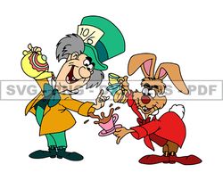 March Hare Svg, Mad Hatter and Dormouse Png, disney mad character Svg 96