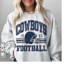 Vintage Cowboys Football Sweatshirt, Shirt Retro Style 90s Vintage Unisex Crewneck, Graphic Tee Gift For Football Fan