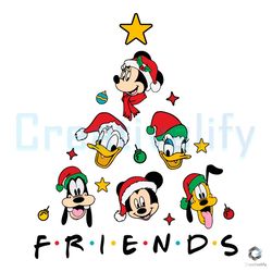 Mickey Friends Christmas Tree SVG Santa Squad File