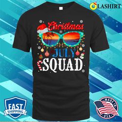 Christmas In July Squad Sunglasses Summer Beach Funny Xmas T-shirt - Olashirt
